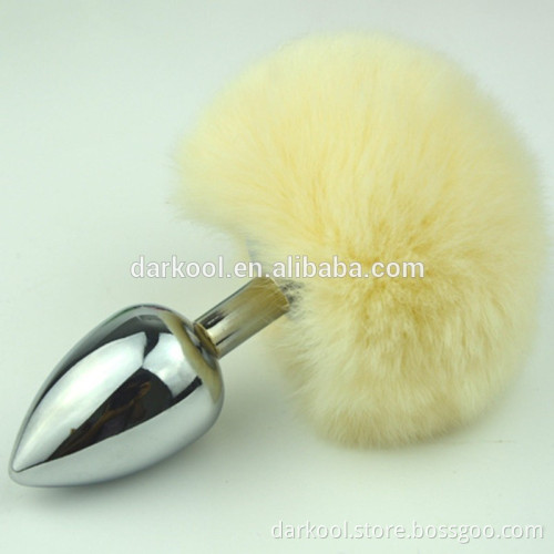 N026/Mini Sexy Tail Anal Plug Sex Toys Metal Rabbit Tail Anal butt Plug